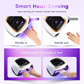 Gugusure UV Nail Lamp 180W with user operating it