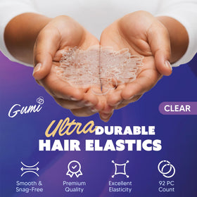 Gumi good Clear Hair Ties large size close-up