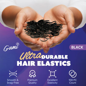 Gumi good hair elastics showing multiple ties in a pack