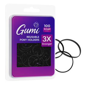 Gumi good small black hair elastics pack front view