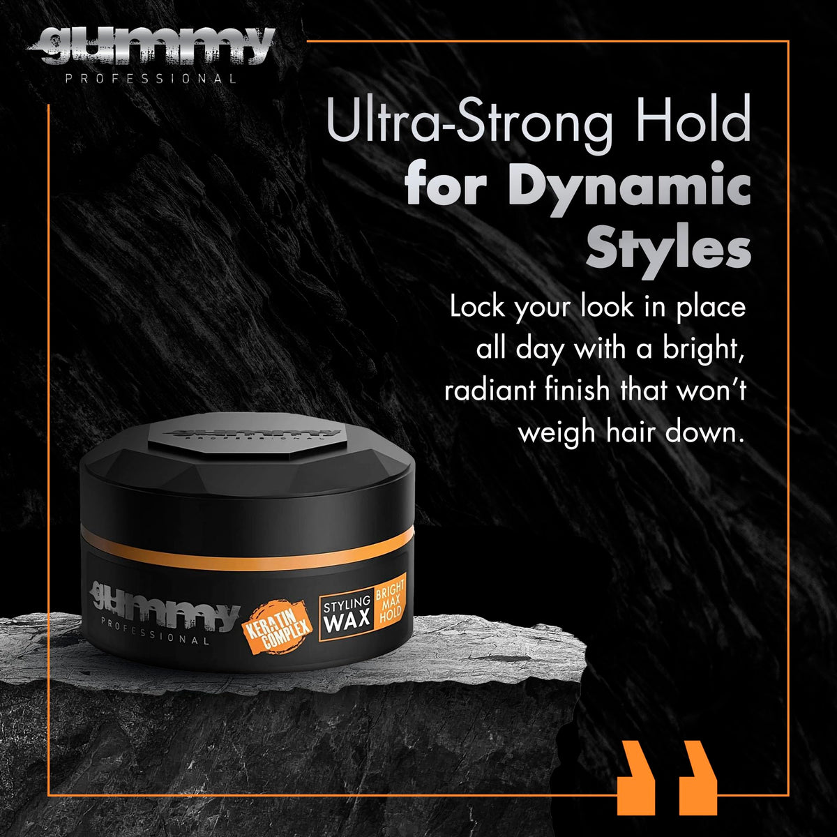 Gummy Bright Max Hold Hair Styling Wax packaging