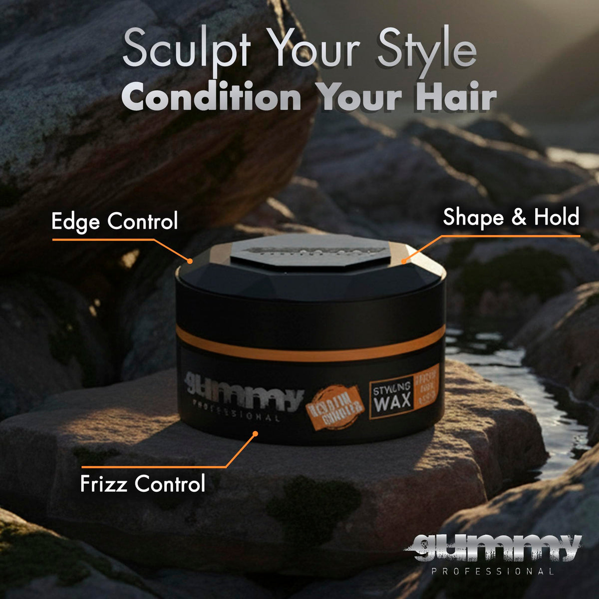 Gummy Bright Max Hold Hair Styling Wax side view