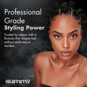 Gummy Bright Max Hold Hair Styling Wax with styling tools