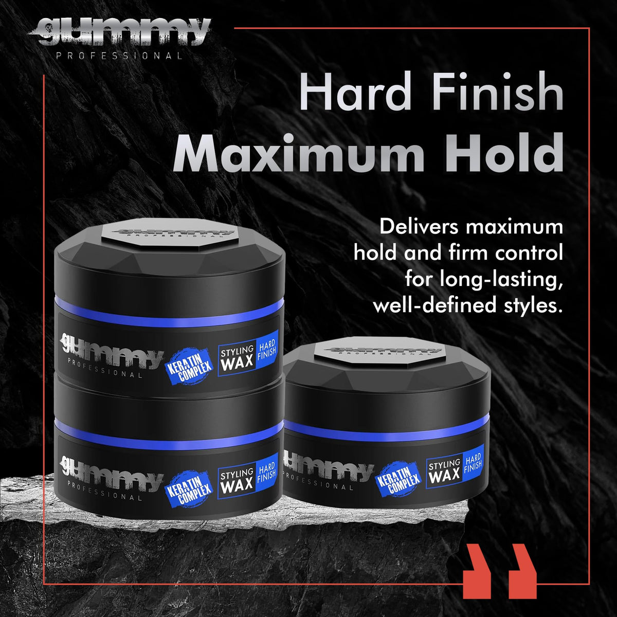Gummy Hard Finish Hair Wax 150ml jar with lid