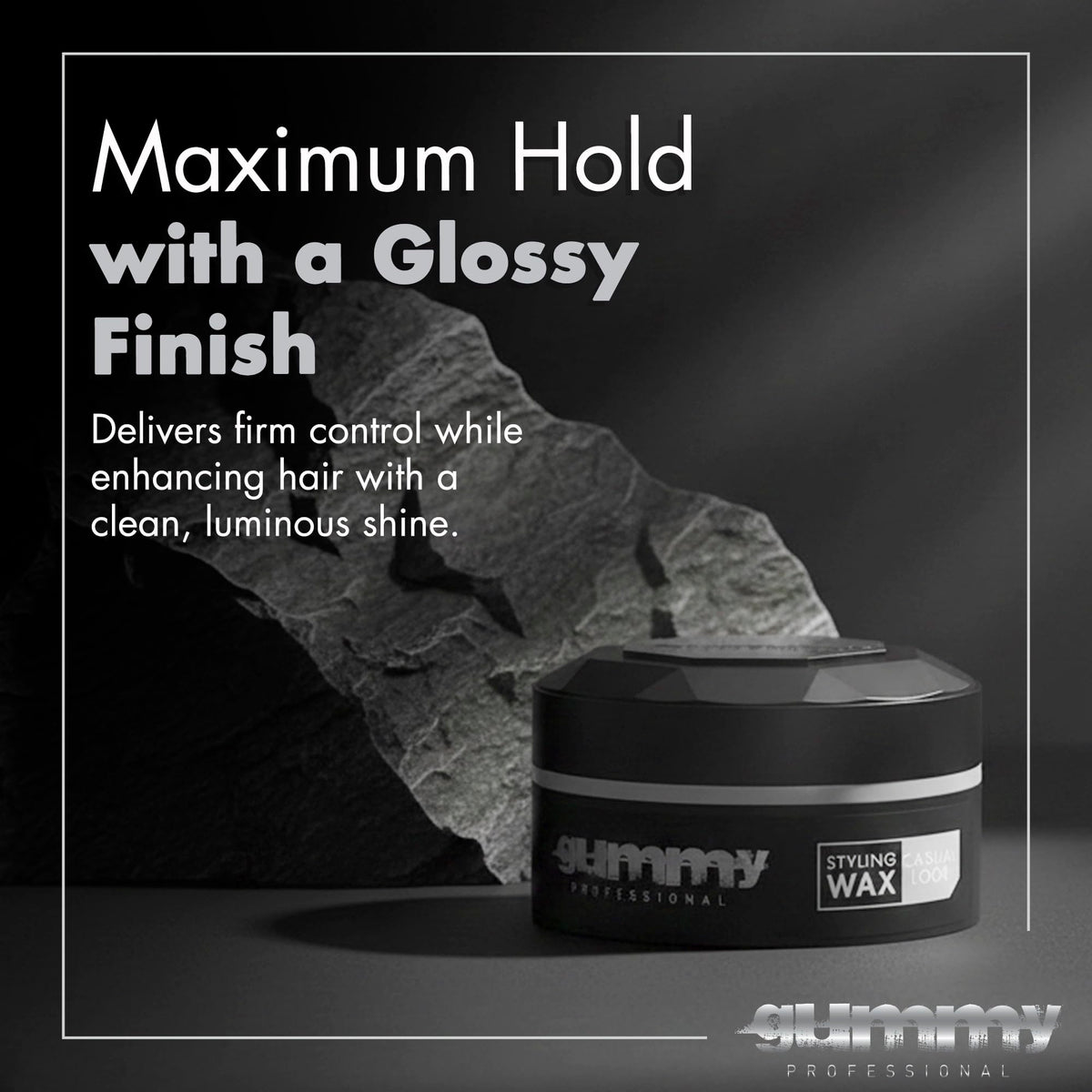Gummy Medium Hold Hair Styling Wax 150ml texture close-up