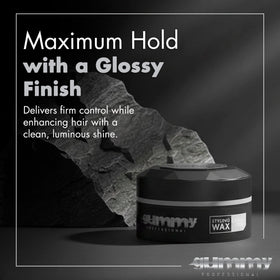 Gummy Medium Hold Hair Styling Wax 150ml texture close-up