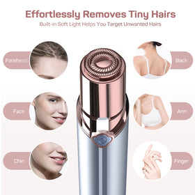 gurelax Facial Hair Removal Device showing 18k gold plated head