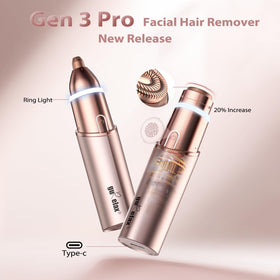 gurelax facial hair removal device with flannel carrying bag