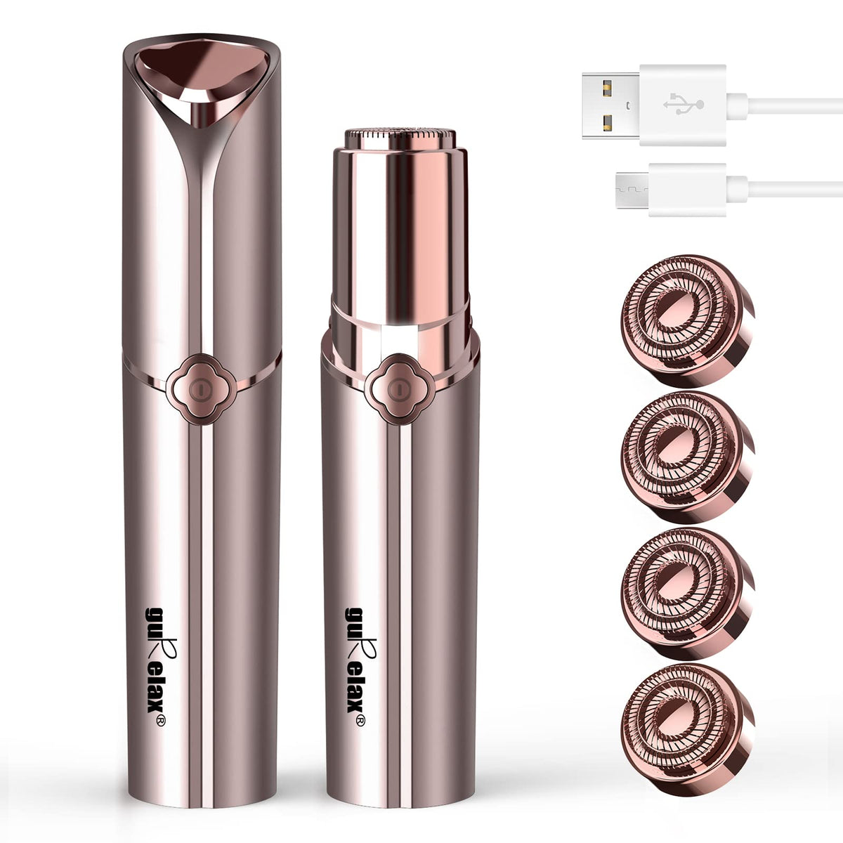 gurelax Hair Removal Device front view with 18k gold plating