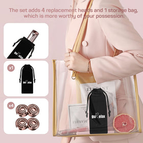 gurelax Hair Removal Device side view with replacement heads