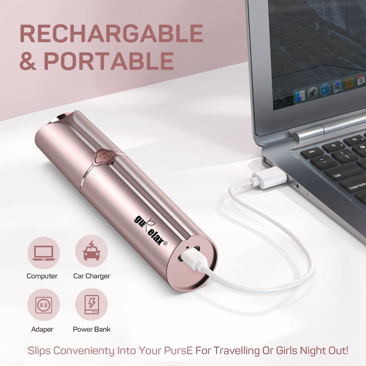 gurelax Hair Removal Device with LED light on