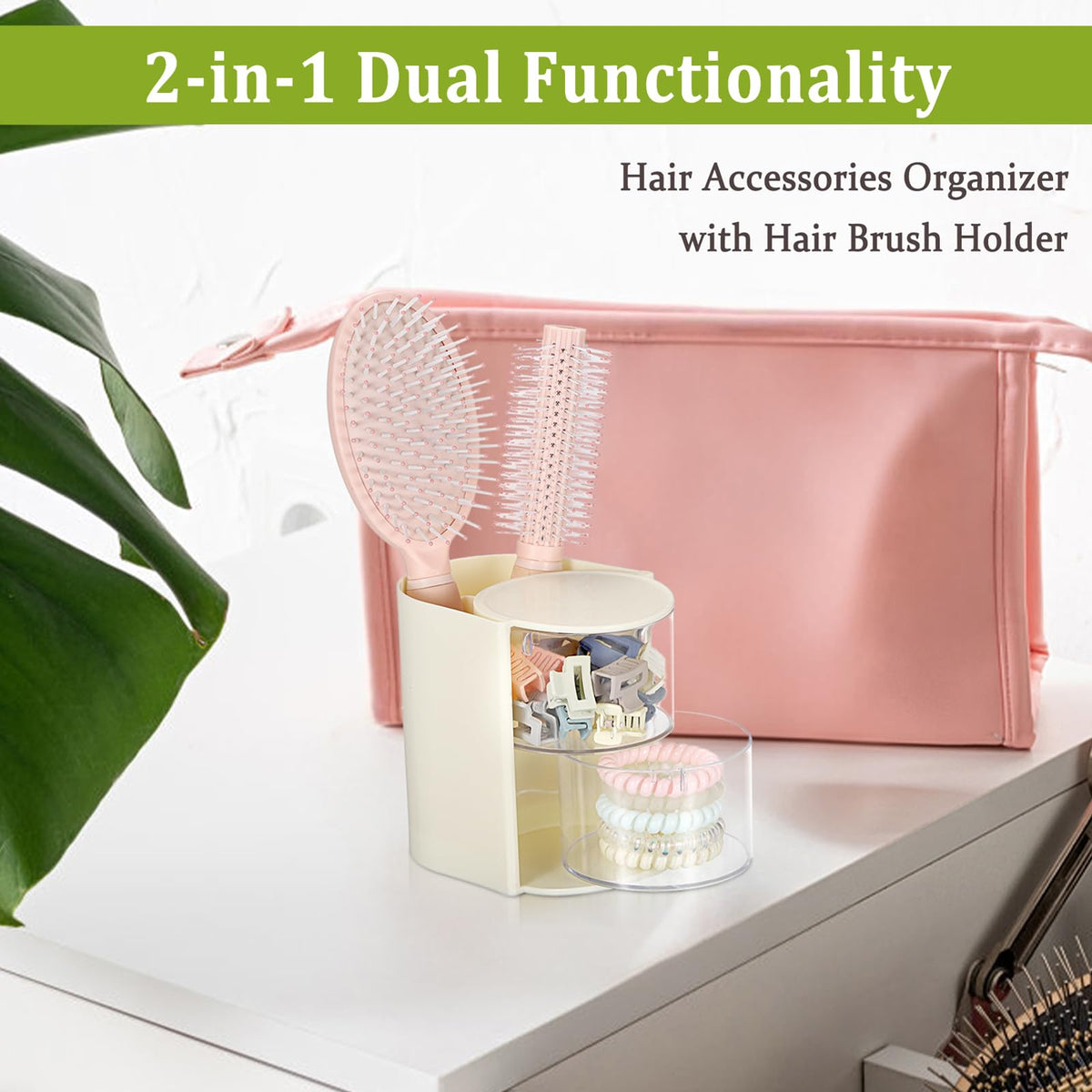 GUSHBIN Rotating Hair Accessories Organizer side view