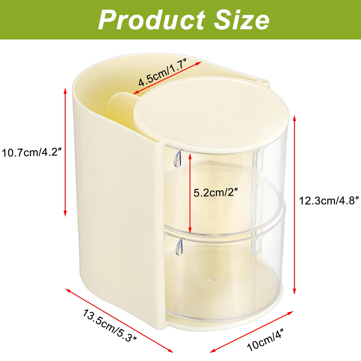 GUSHBIN Rotating Hair Accessories Organizer with comb holder