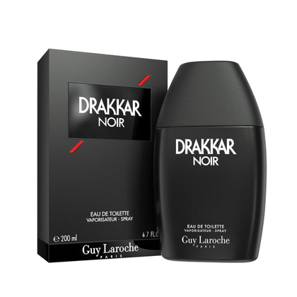 Guy Laroche Drakkar Noir Eau de Toilette 6.8 Fl. Oz. black matte bottle front view