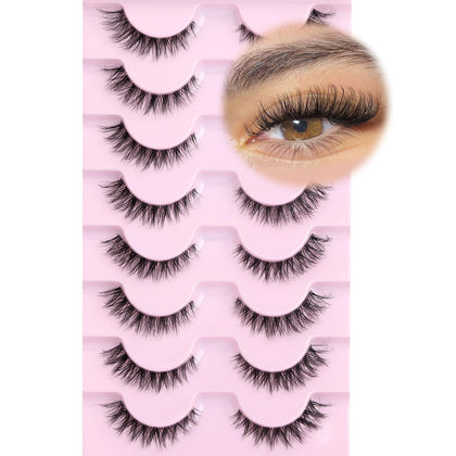 GVEFETIEE Cat Eye Lashes 8 pairs pack front view