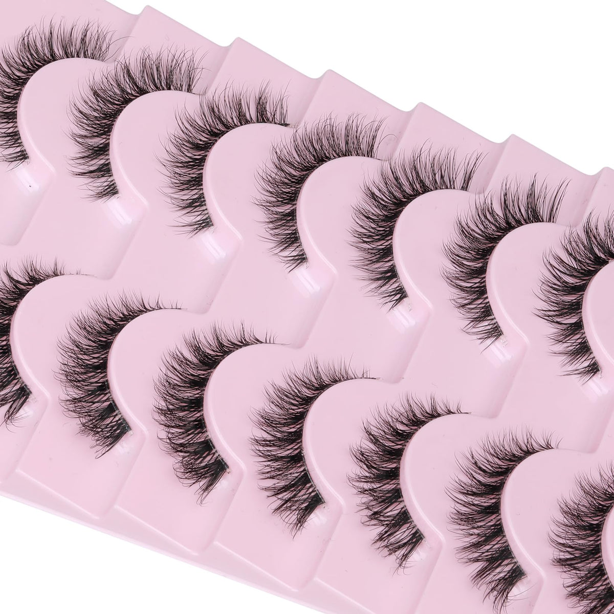GVEFETIEE Cat Eye Lashes on model's eyes