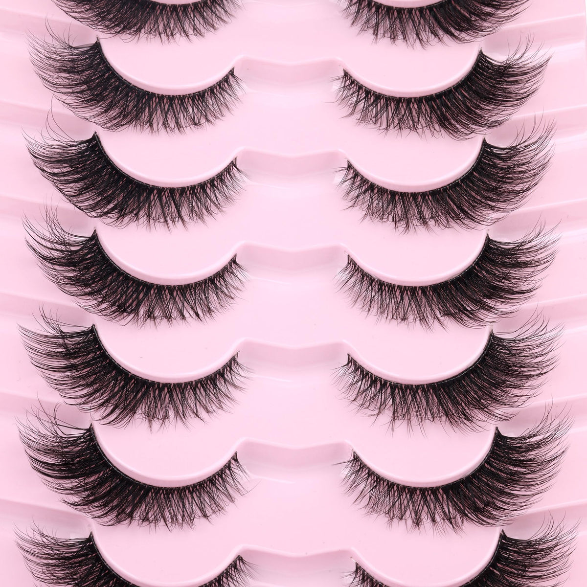 GVEFETIEE Fox Eye Lashes in packaging with dimensions