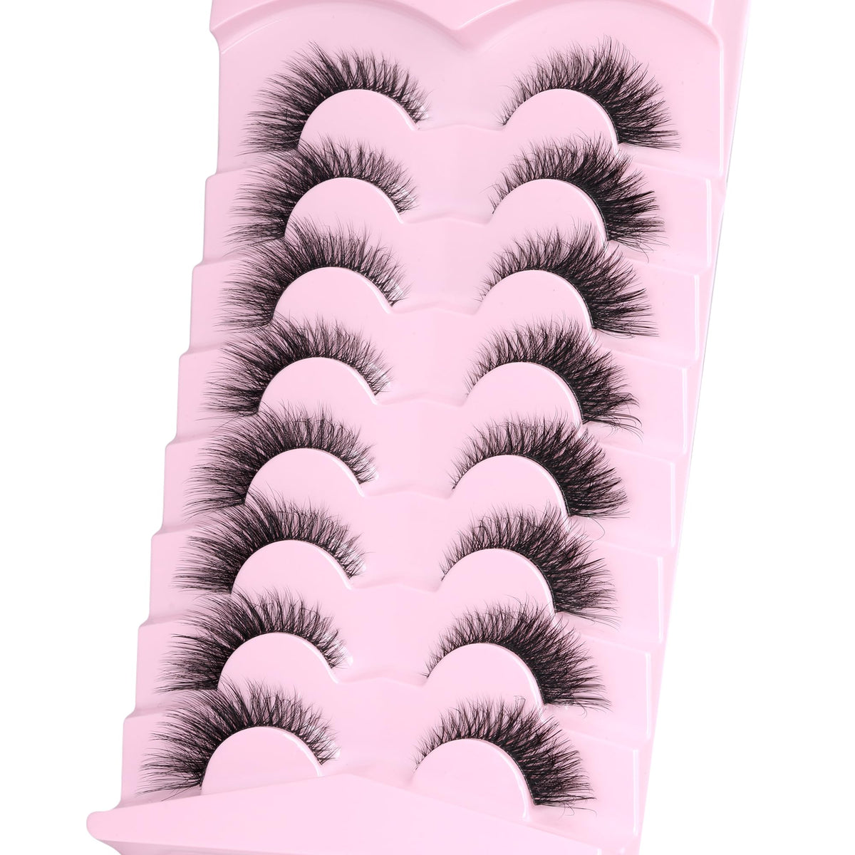 GVEFETIEE Fox Eye Lashes showing fluffy texture