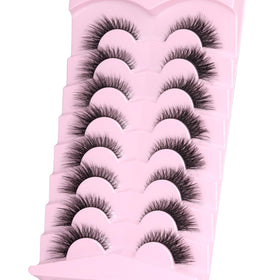 GVEFETIEE Fox Eye Lashes showing fluffy texture