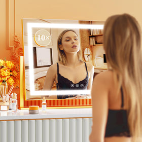 Gvnkvn Lighted Makeup Mirror 360° rotation feature demonstration