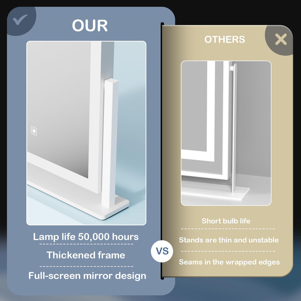 Gvnkvn Lighted Makeup Mirror in a lifestyle setting