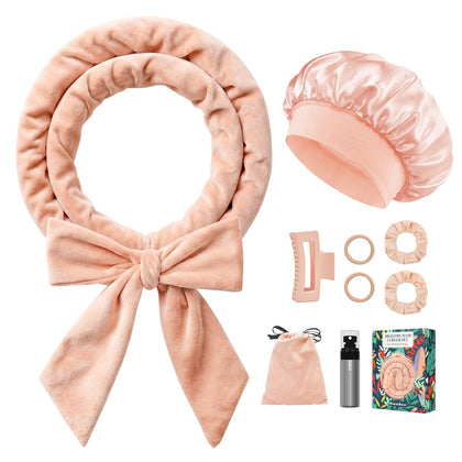Gwabee Heatless Curls Velvet Hair Curler Headband front view