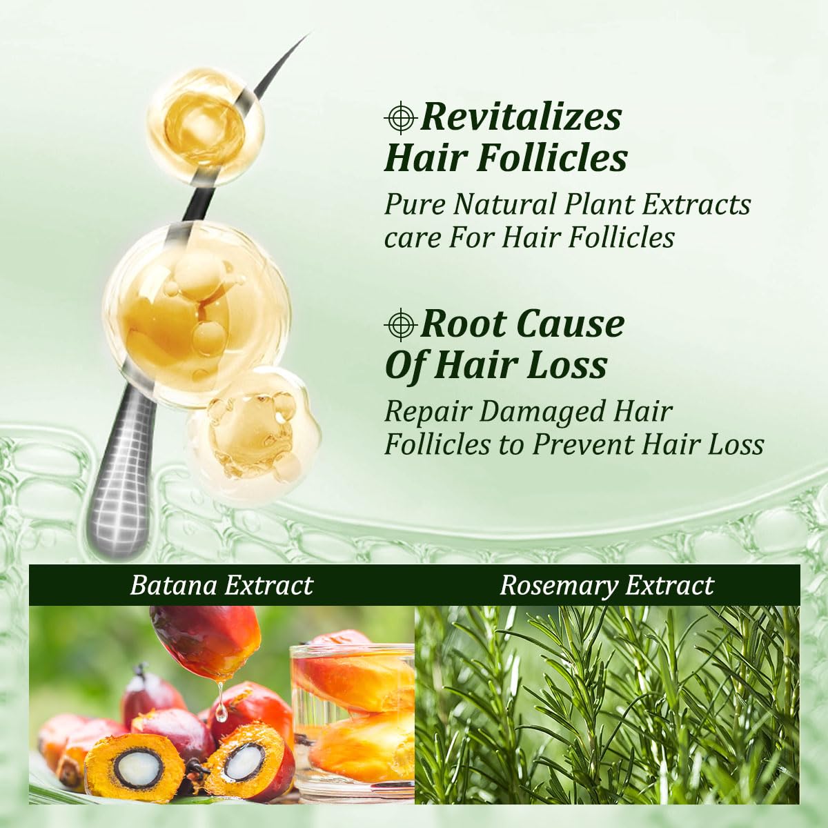 Gypsophila Batana Oil Shampoo in a lifestyle setting with fresh flowers