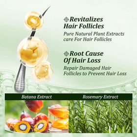 Gypsophila Batana Oil Shampoo in a lifestyle setting with fresh flowers