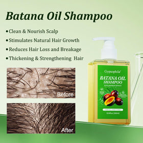 Gypsophila Batana Oil Shampoo side view showing bottle design