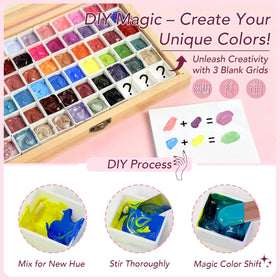 GZIXBDA gel polish palette demonstrating stamping technique