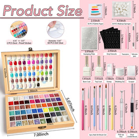 GZIXBDA Gel Polish Palette Kit displayed with UV lamp