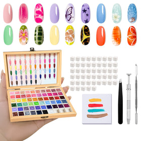 GZIXBDA Gel Polish Palette Kit featuring 57 colours front view