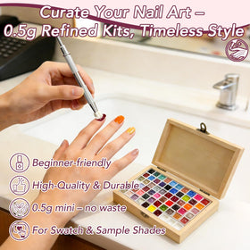 GZIXBDA Gel Polish Palette Kit in use for nail art