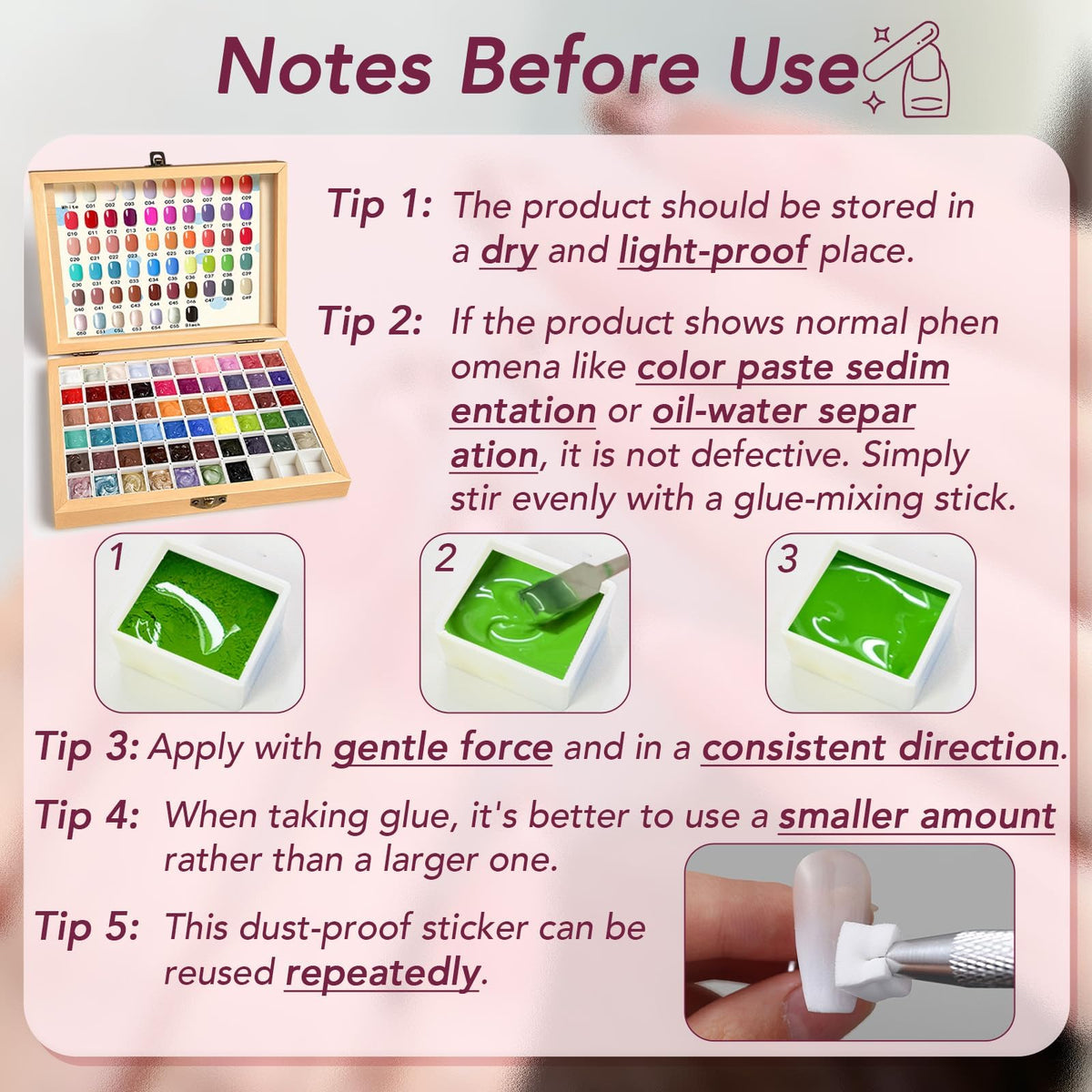 GZIXBDA Gel Polish Palette Kit showing vibrant colour options