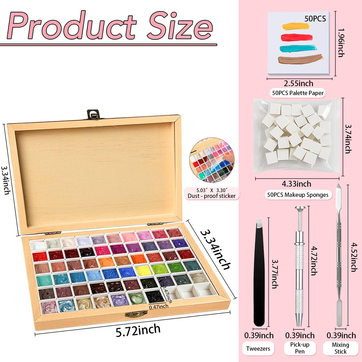GZIXBDA Gel Polish Palette Kit with divided sections for easy access