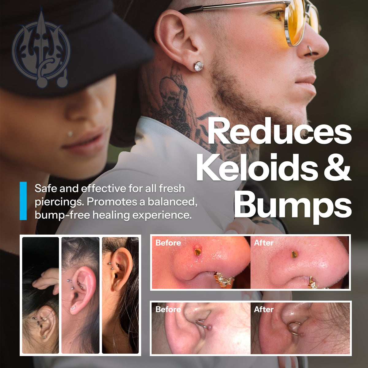 H2Ocean sea salt spray in use on piercing