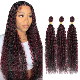 Habiliana Human Hair Bundles Burgundy P1B/99J front view