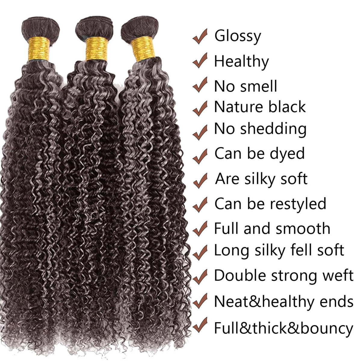 Habiliana Human Hair Bundles P4/Grey 26 inch side view