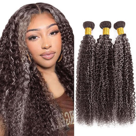 Habiliana Human Hair Bundles P4/Grey deep wave front view