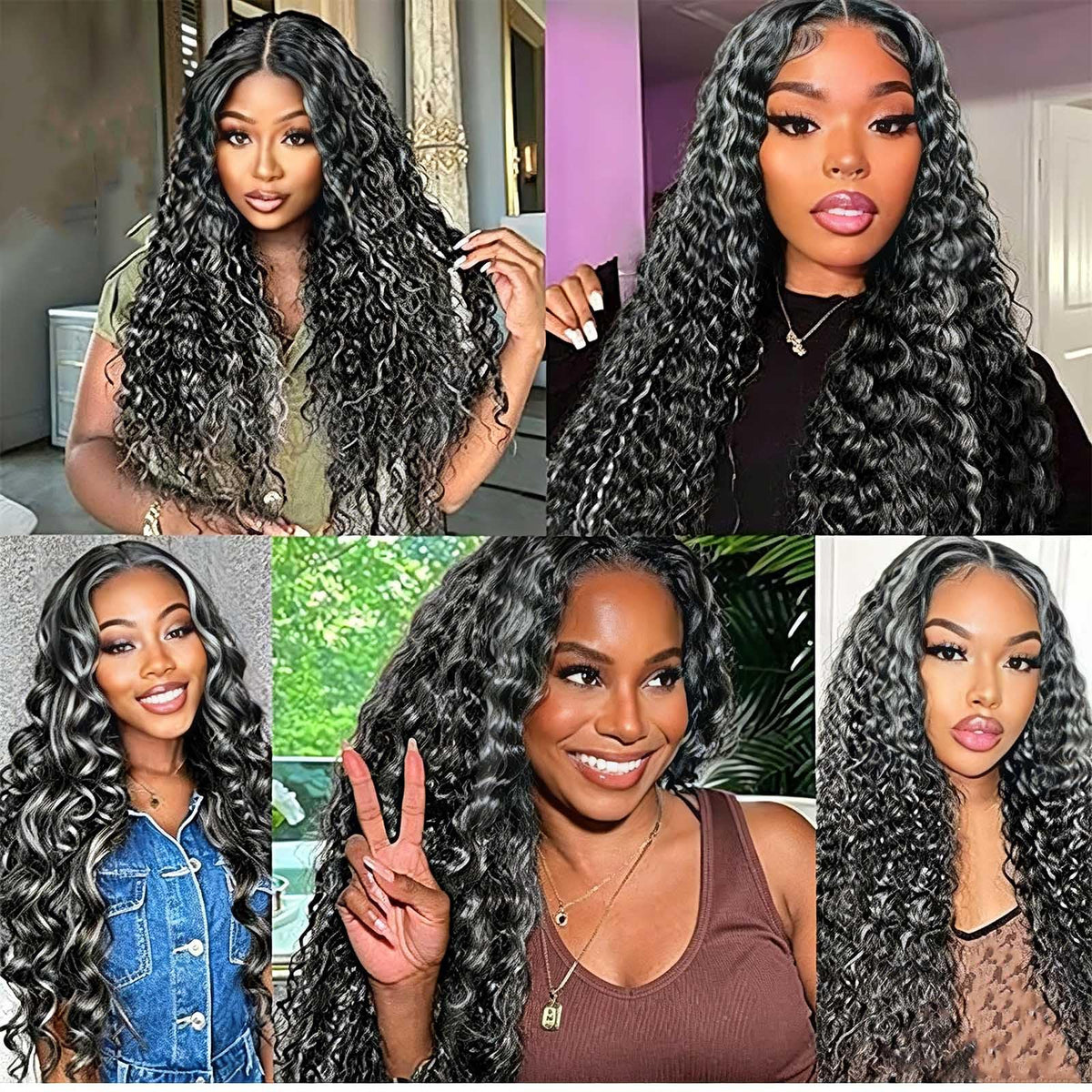 Habiliana Human Hair Bundles styled in a wig
