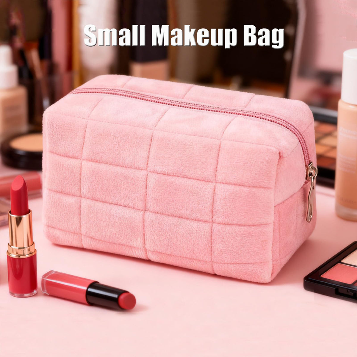HABUAETY small travel cosmetic bag side view