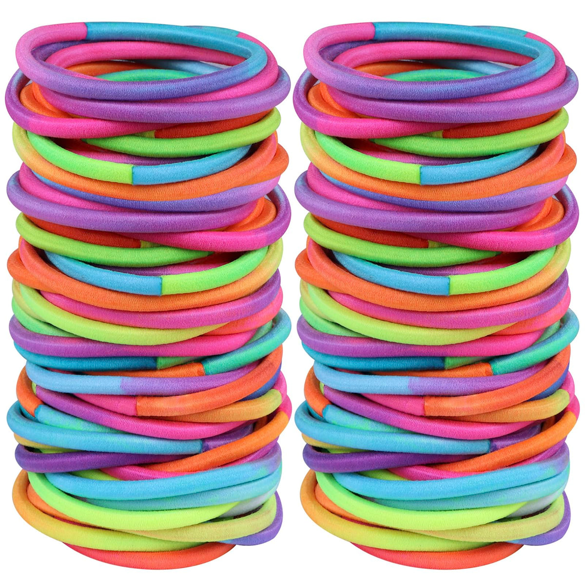 Hageolan 120 Pcs no damage hair ties assorted colours front view