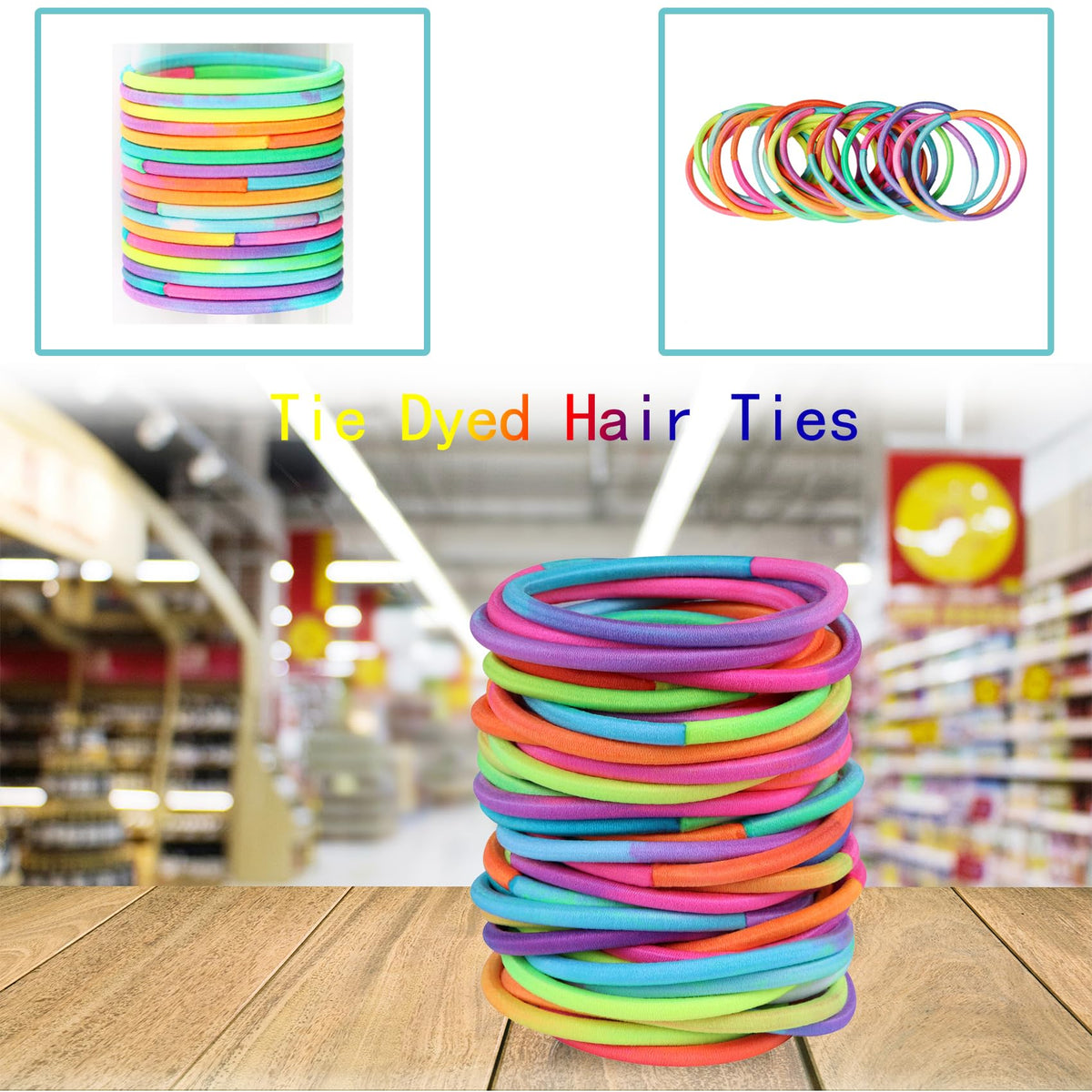 Hageolan no damage hair ties packaging with 120 pieces