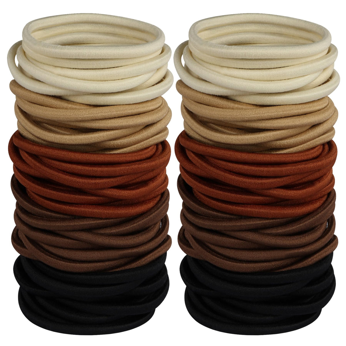 Hageolan Thick Hair Ties 120 Pcs pack with assorted colours