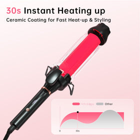 hahahope 2 inch curling iron in use creating beach waves