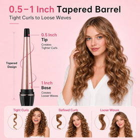 hahahope curling iron in lifestyle setting on a vanity