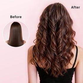 Hahahope curling wand with heat-resistant glove and styling clips