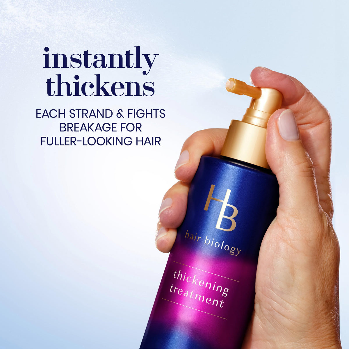 Hair Biology thickening applied to hair