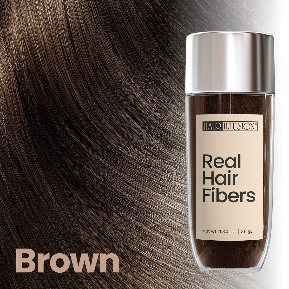 Hair Dance Hair Illusion 38g brown bottle side view