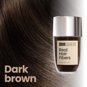 Hair Illusion Dark Brown Hair Fibers 18g bottle side view